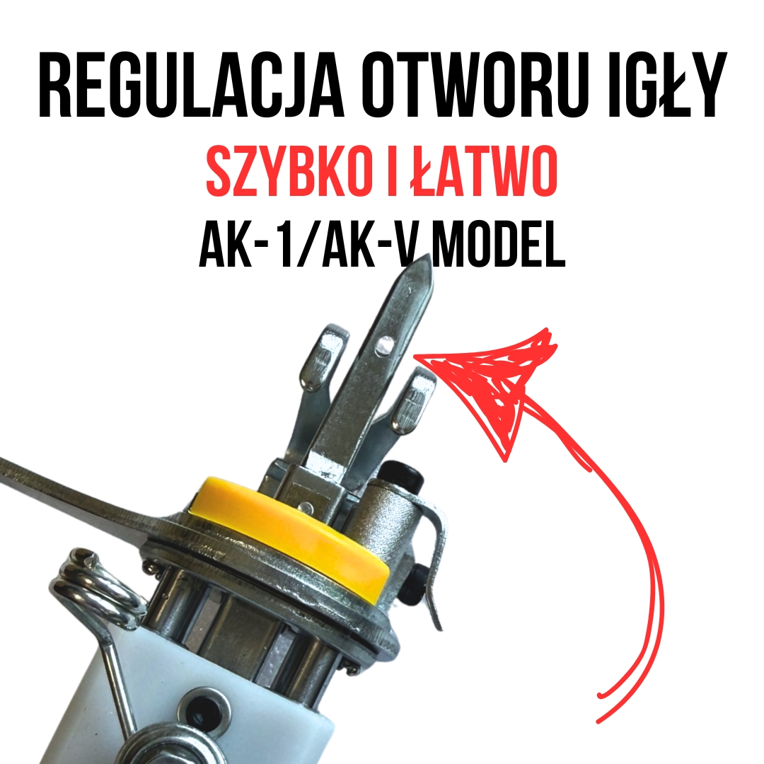 Pistolet do tuftingu AK-V i AK-1 – regulacja otworu igły
