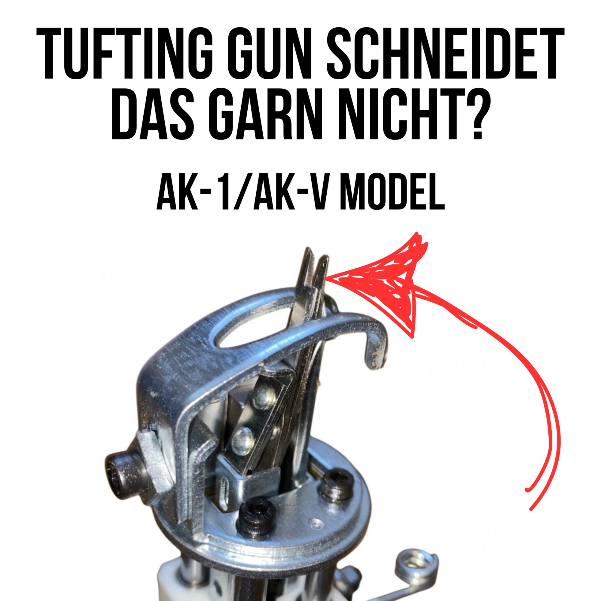 Warum deine Tufting Gun das Garn nicht richtig schneidet – und wie du es behebst