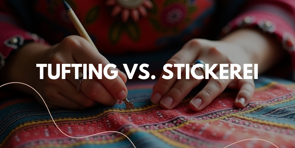 Tufting vs. Stickerei – Was ist der Unterschied?