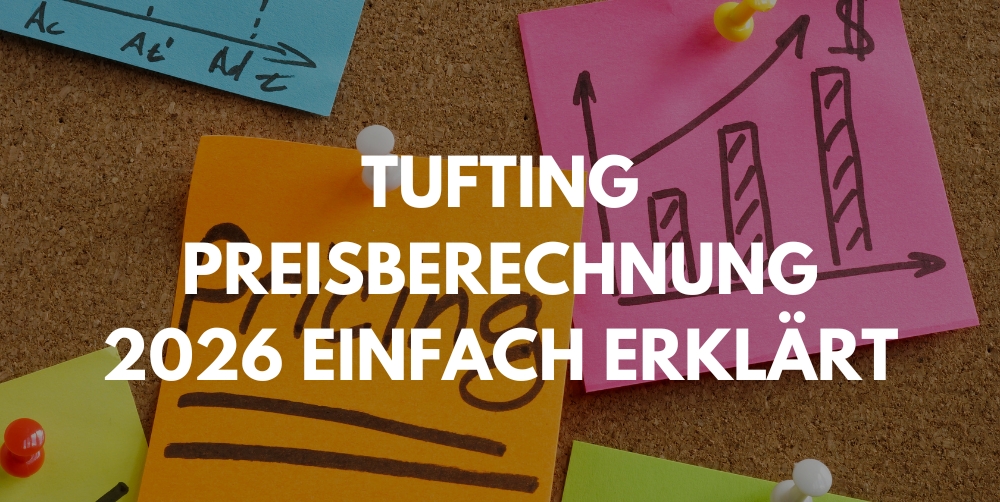 Wie berechnet man den Preis eines getufteten Teppichs?