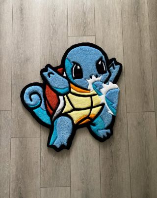 @radrugss bringing nostalgic gaming vibes to life with this Squirtle-inspired tufted rug 💦🐢 #tufting #tuftedrug #customrug...