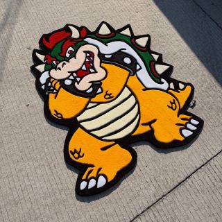 @aw.rugs bringing the King of the Koopas to life with this bold Bowser tufted rug 🐢🔥 #tufting #tuftedrug #bowser...