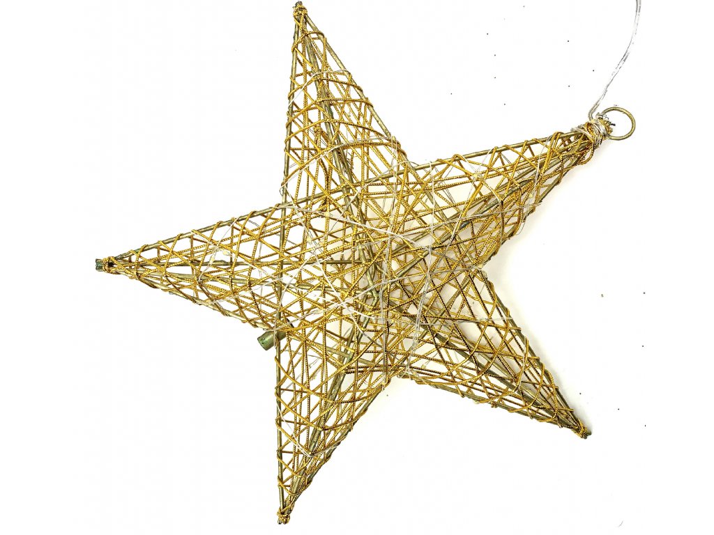153233 1 vanocni svitici dekorace hvezda 50 cm zlata