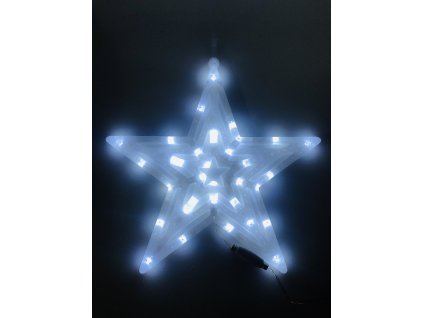Svítící LED hvězda - studená bílá (40 cm)