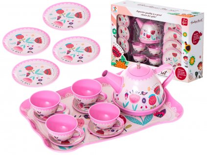 Čajový servis pro děti (světle růžový)
