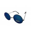 Sluneční Brýle Lenonky - Modré zrcadlové (černé obroučky)
