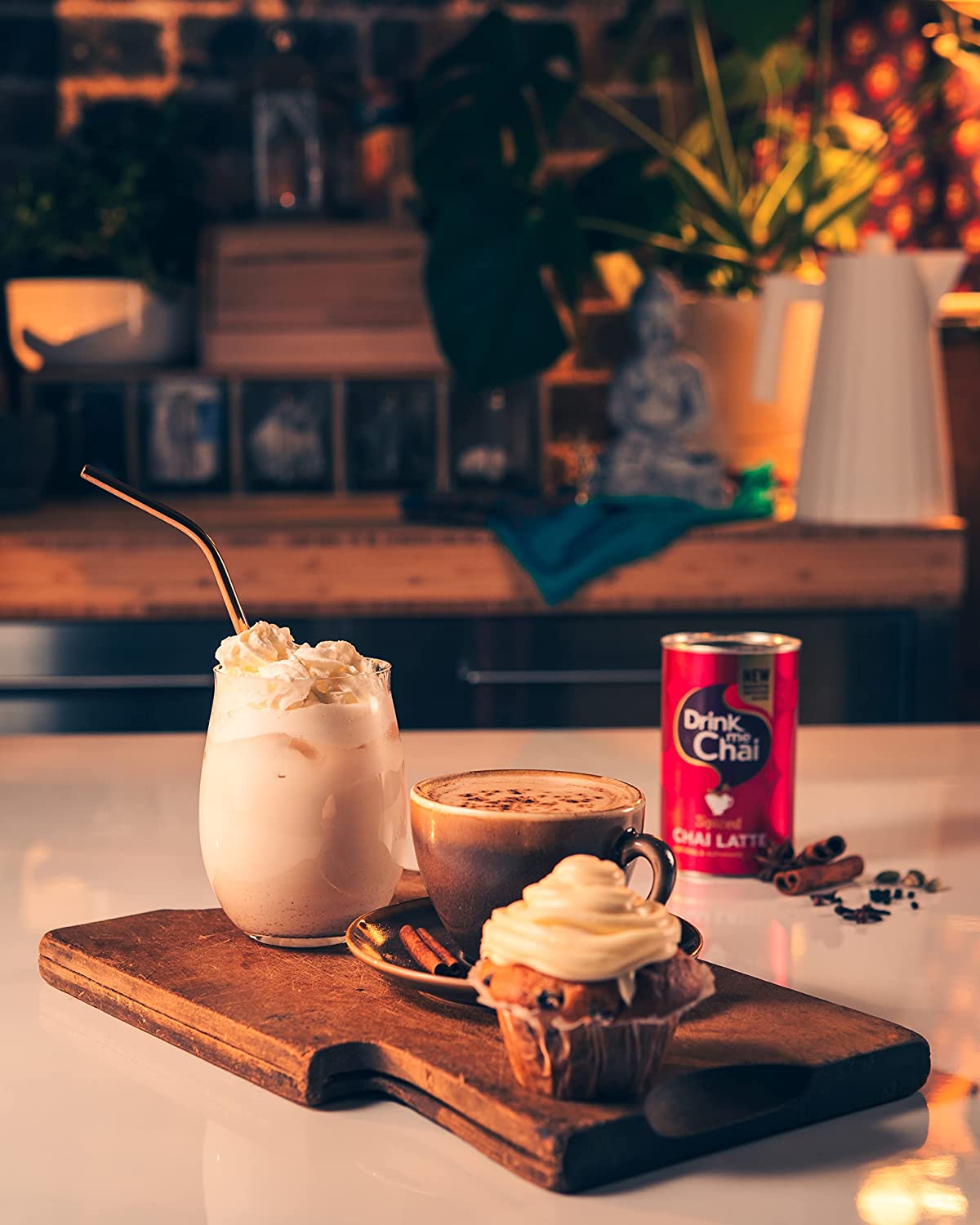 Ledové a horké chai latte Drink Me Chai s dózou