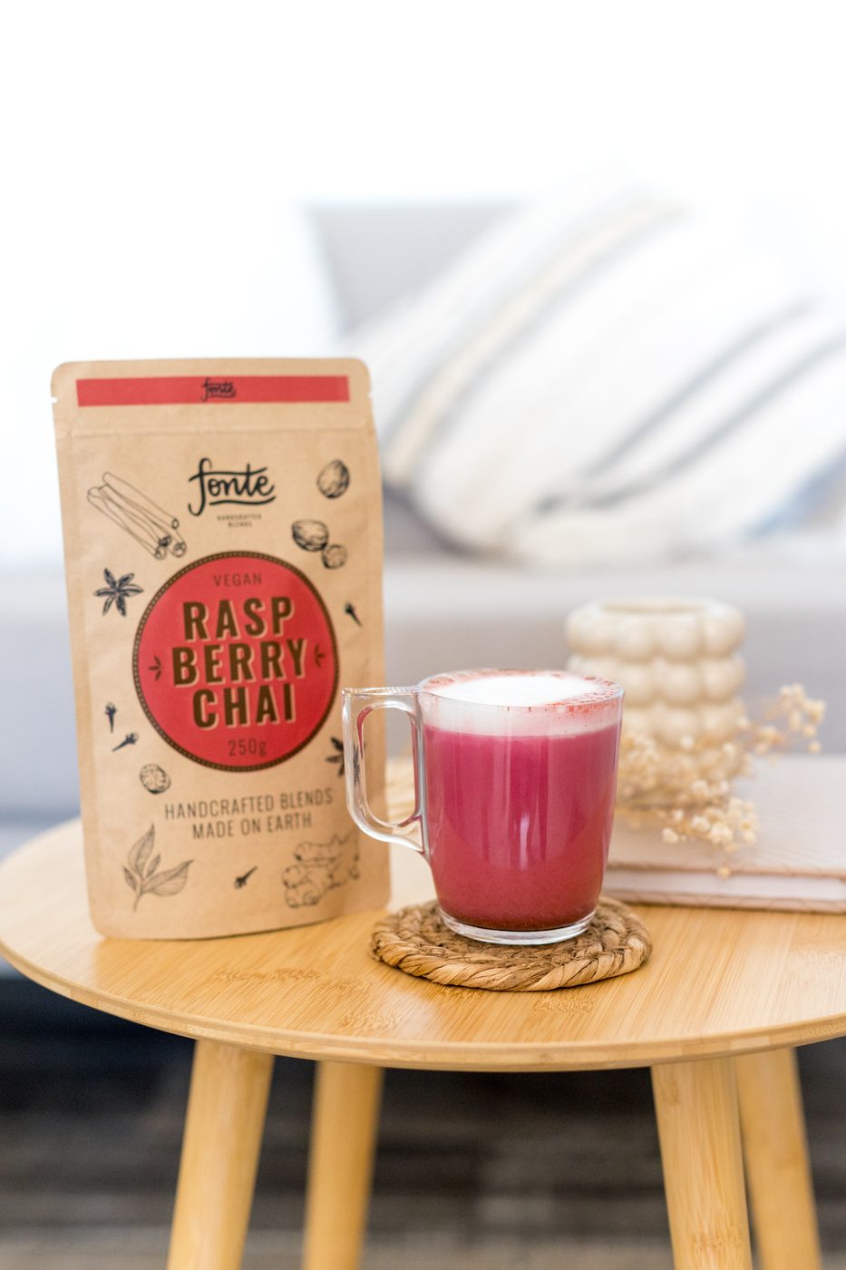 Fonte Raspberry Chai latte