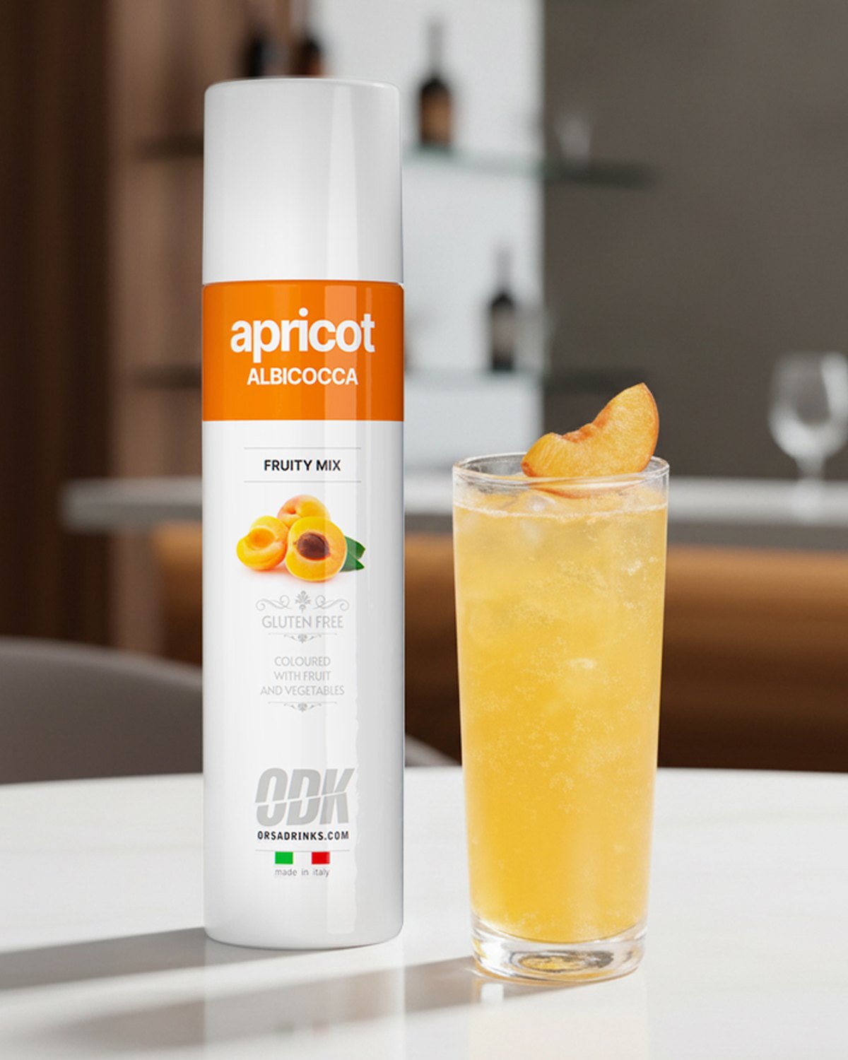 Apricot Italian Soda — meruňková italská soda s ledem