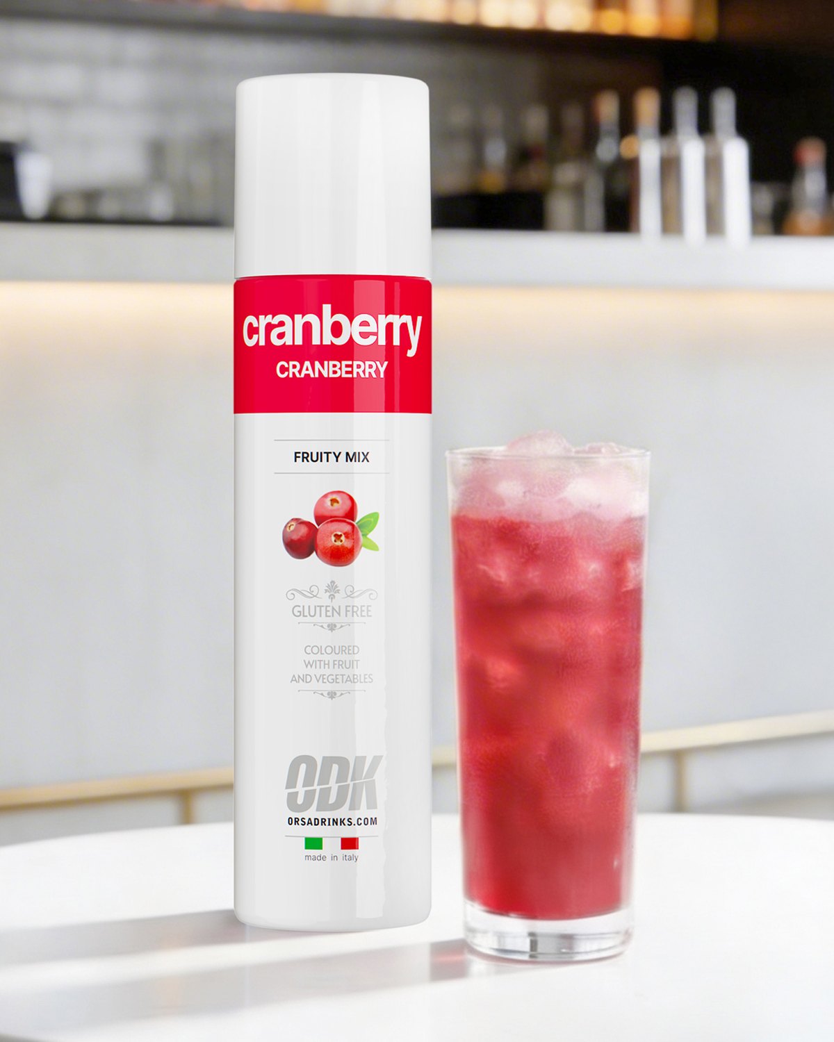 Cranberry Spark — brusinkový mocktail s perlivou vodou a brusinkami