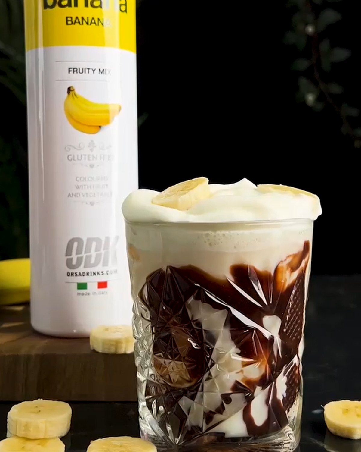 Dolce & Banana — krémový koktejl s rumem, banánem a kakaem