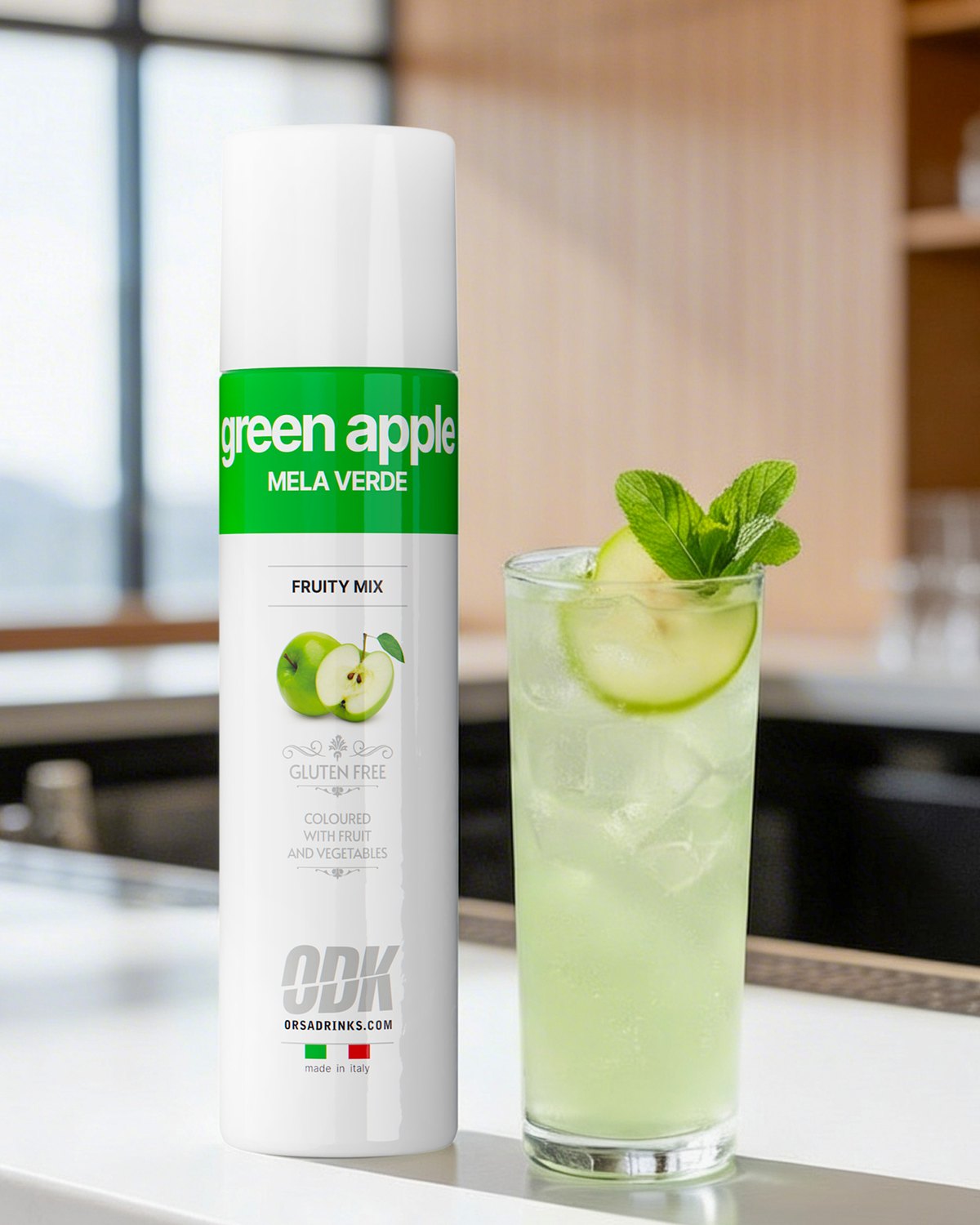 Green Apple Fizz — perlivý nealko drink se zeleným jablkem a limetkou