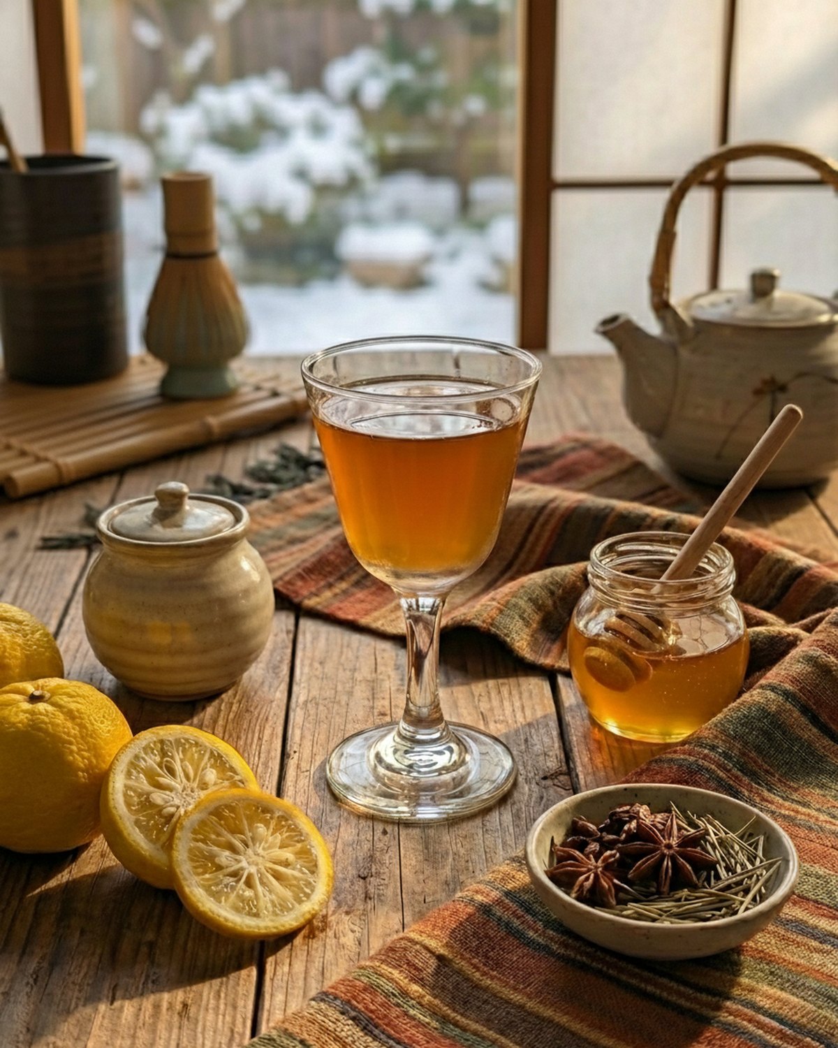 Honey Bamboo — sherry aperitiv s kůrou z mandarinky