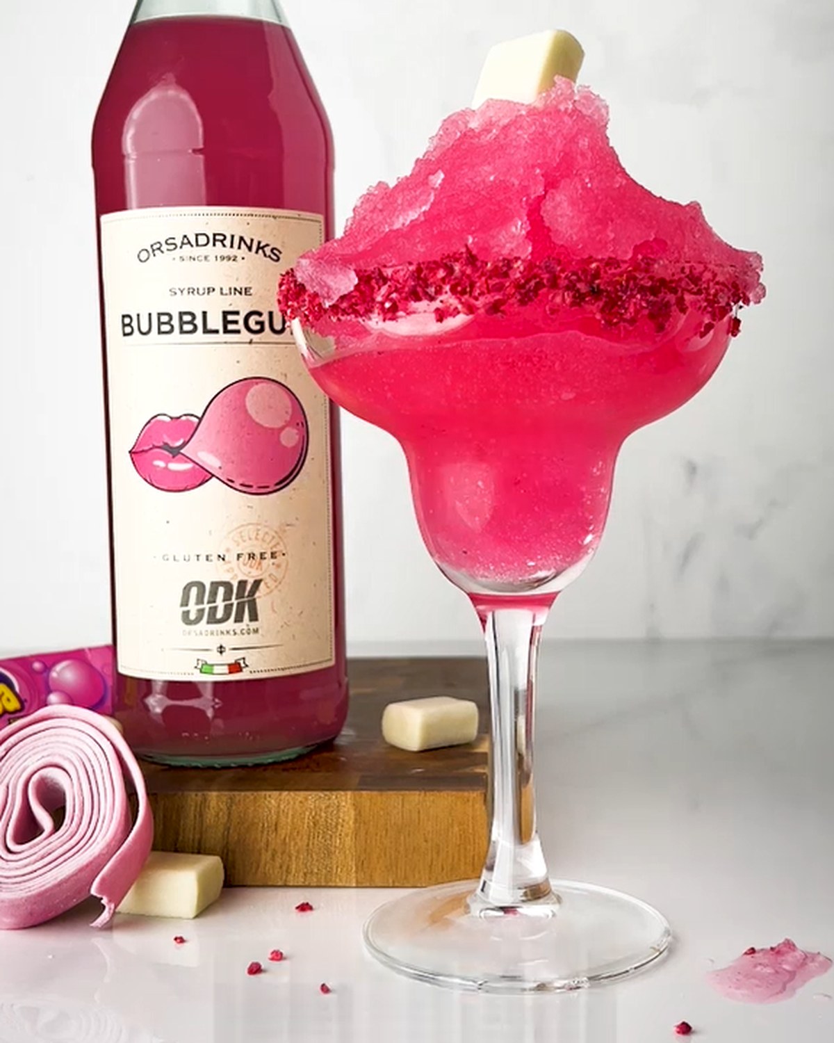 Hubba Bubba — mixovaný frozen drink se žvýkačkou, tequilou a limetkou