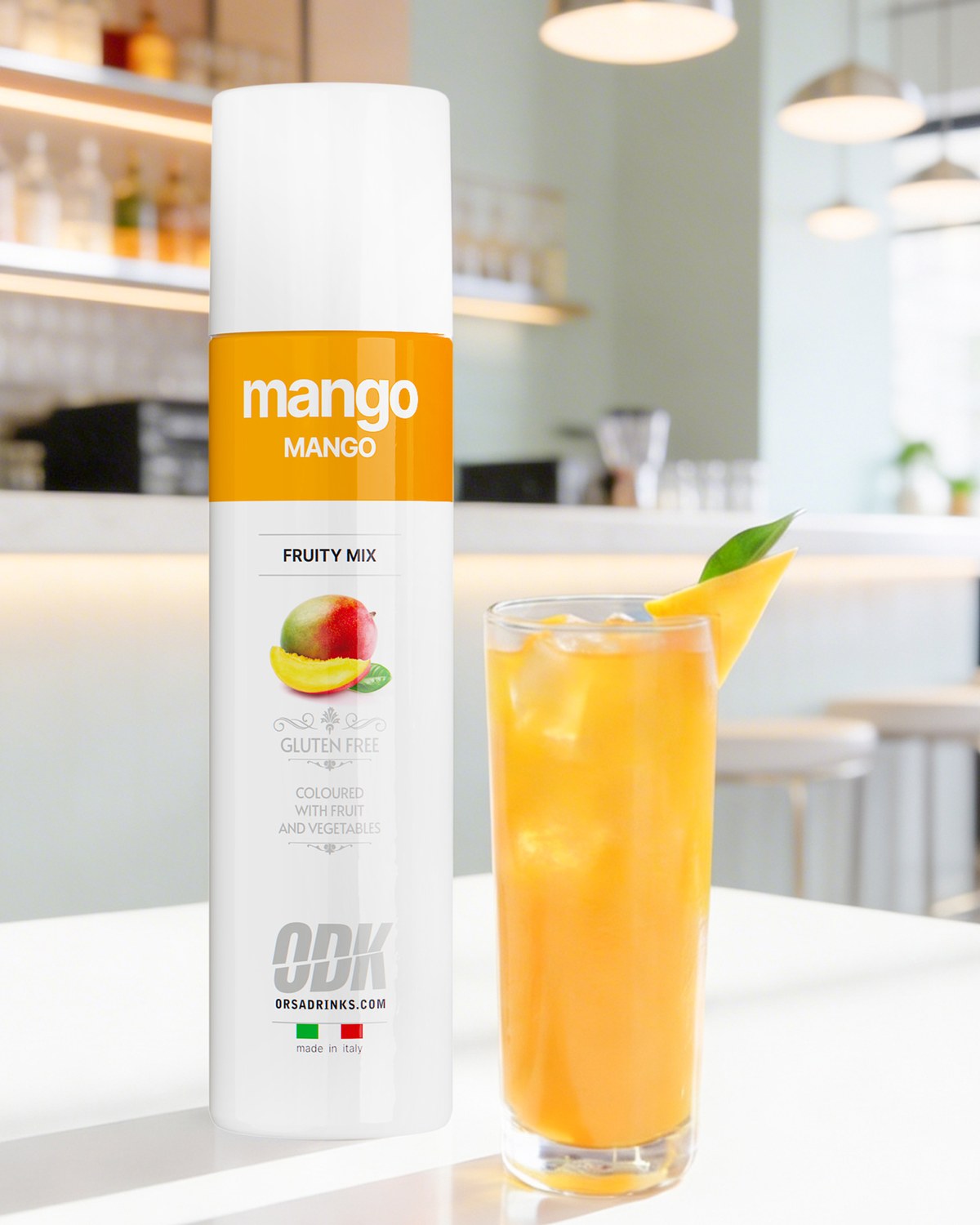 Mango Twist — letní limonáda s mangem, limetkou a ledem