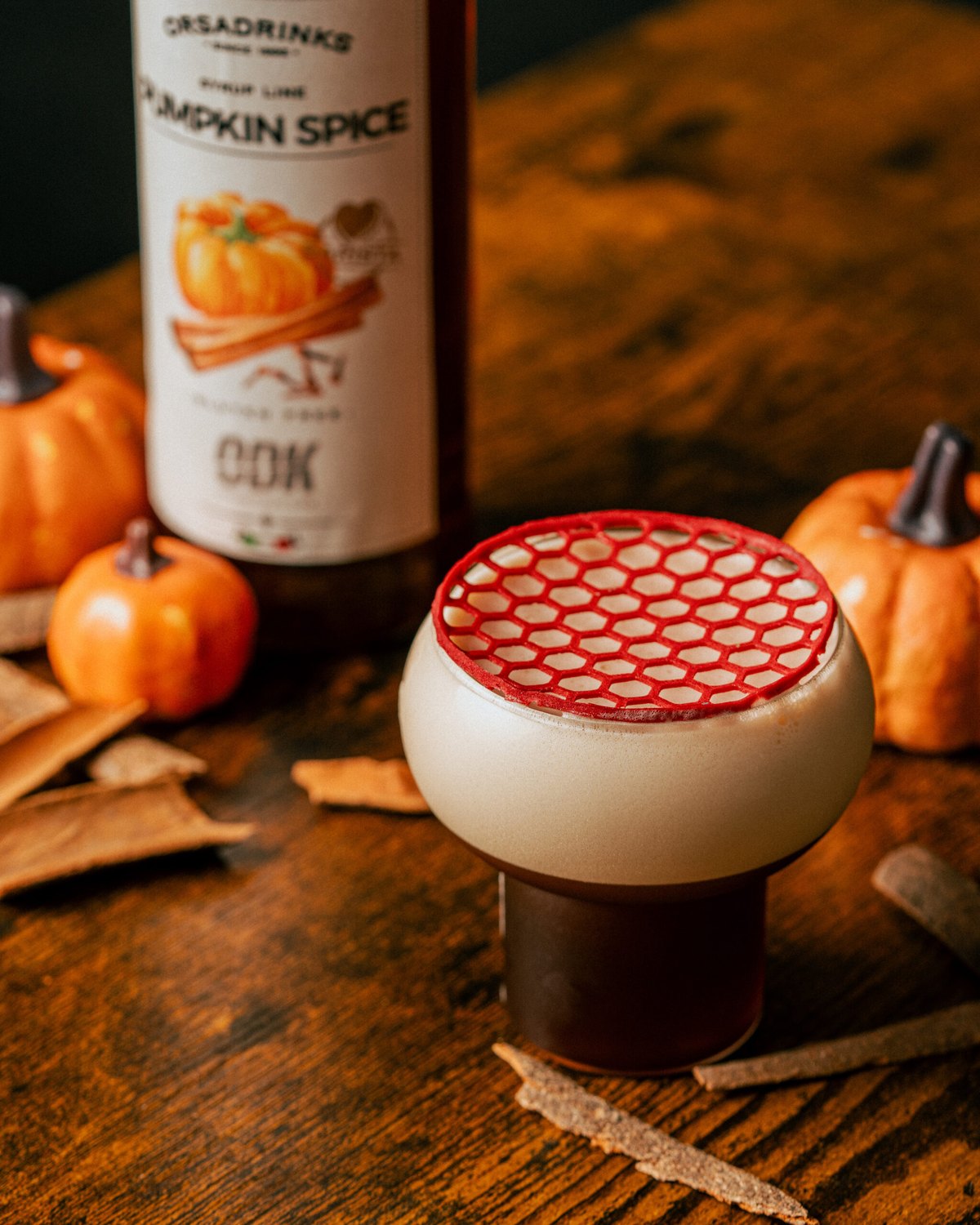 October Martini — podzimní espresso martini s dýňovým kořením a chinottem