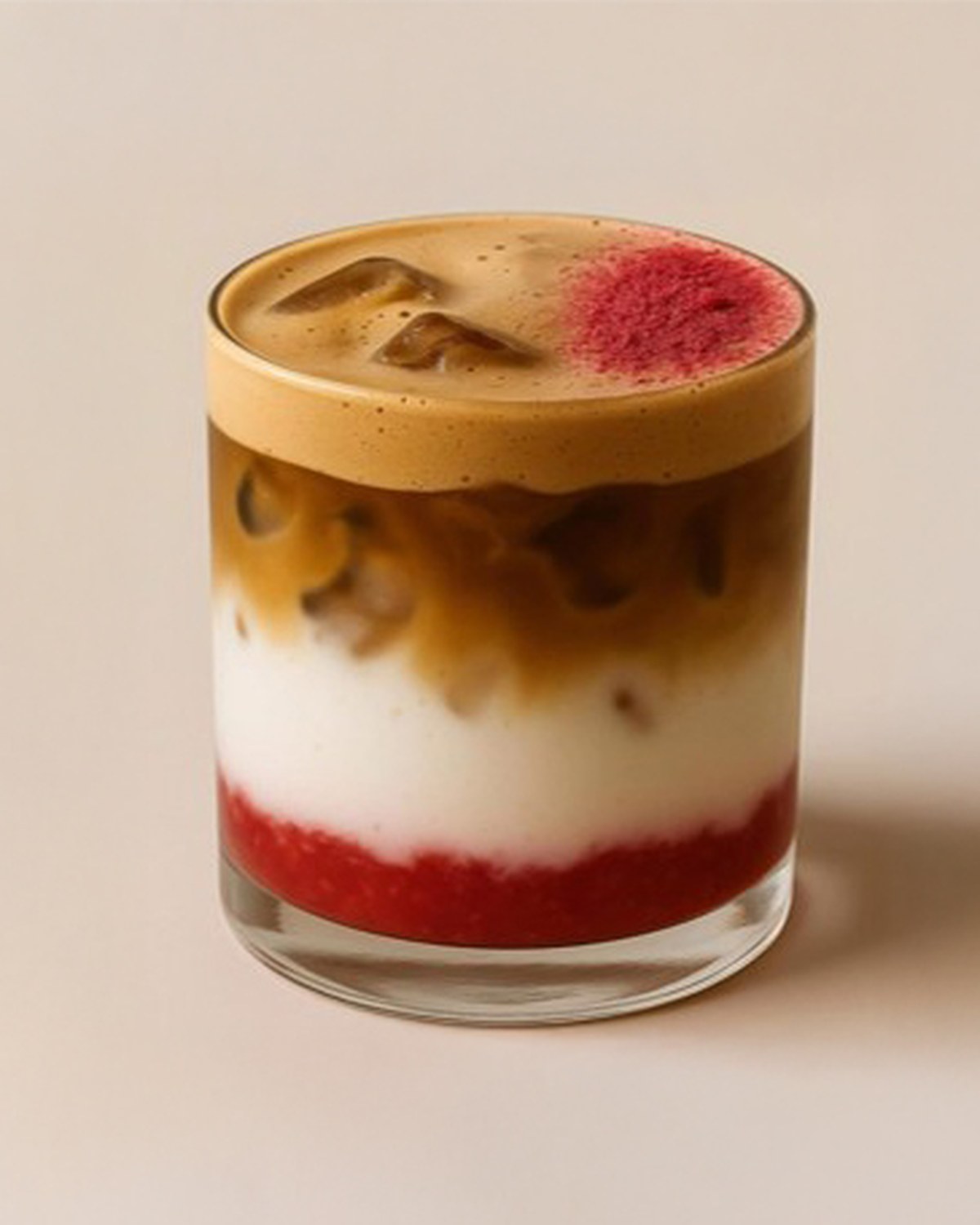 Raspberry Coconut Cold Foam — ledová káva s malinou, kokosem a pěnou