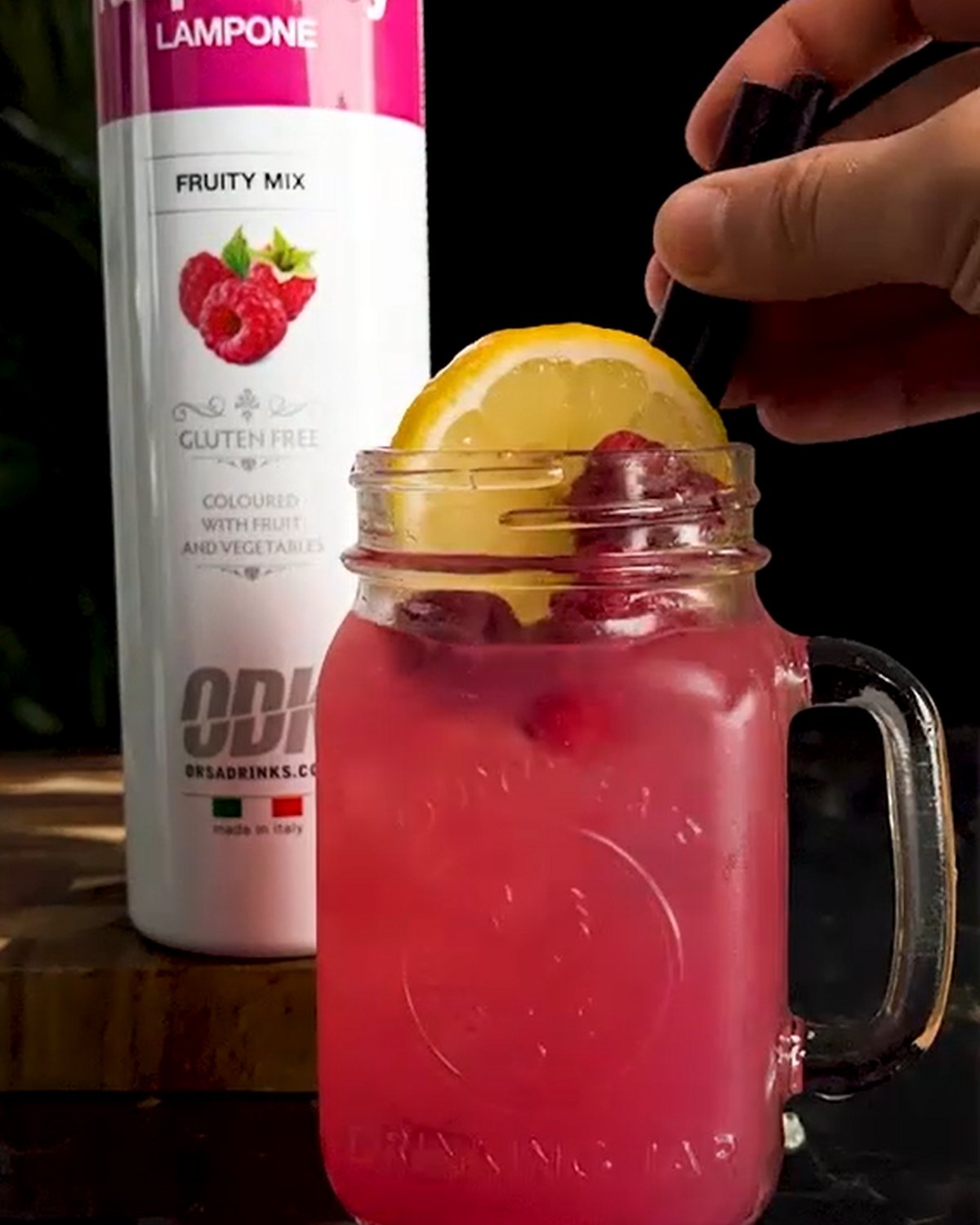 Raspberry Lemonade — malinová limonáda s bublinkami a citronem