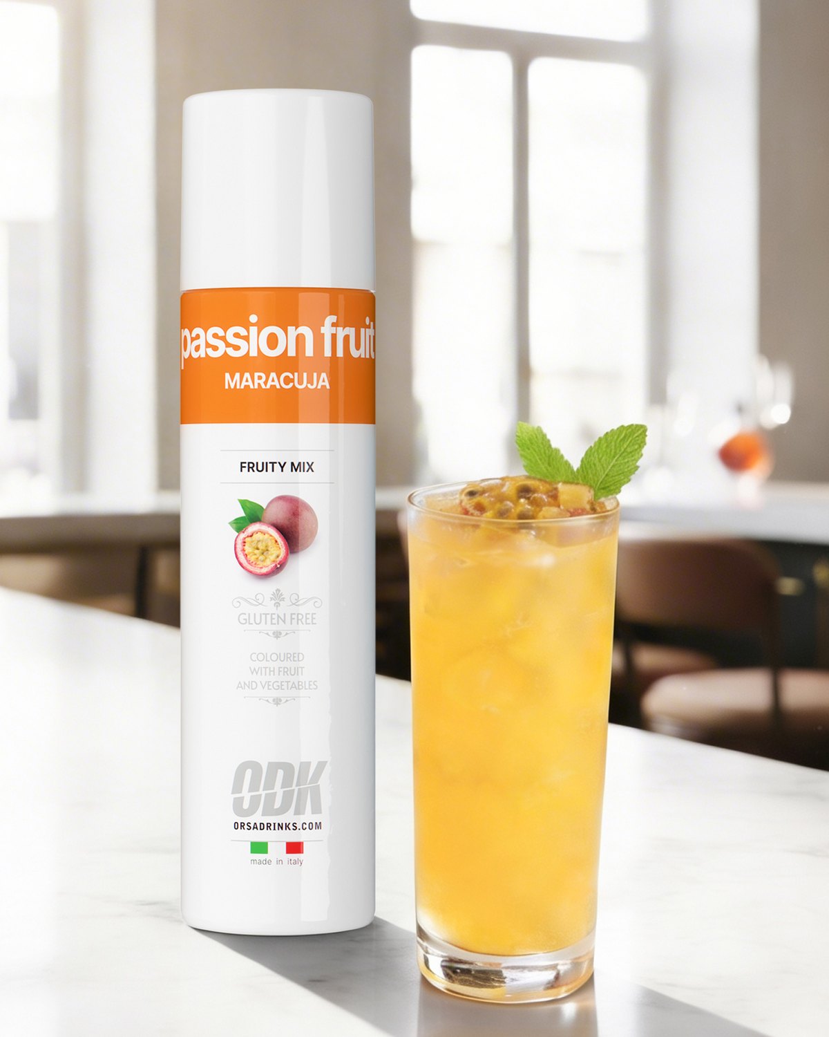 Sip The Passion — nealko maracuja highball s perlivou vodou