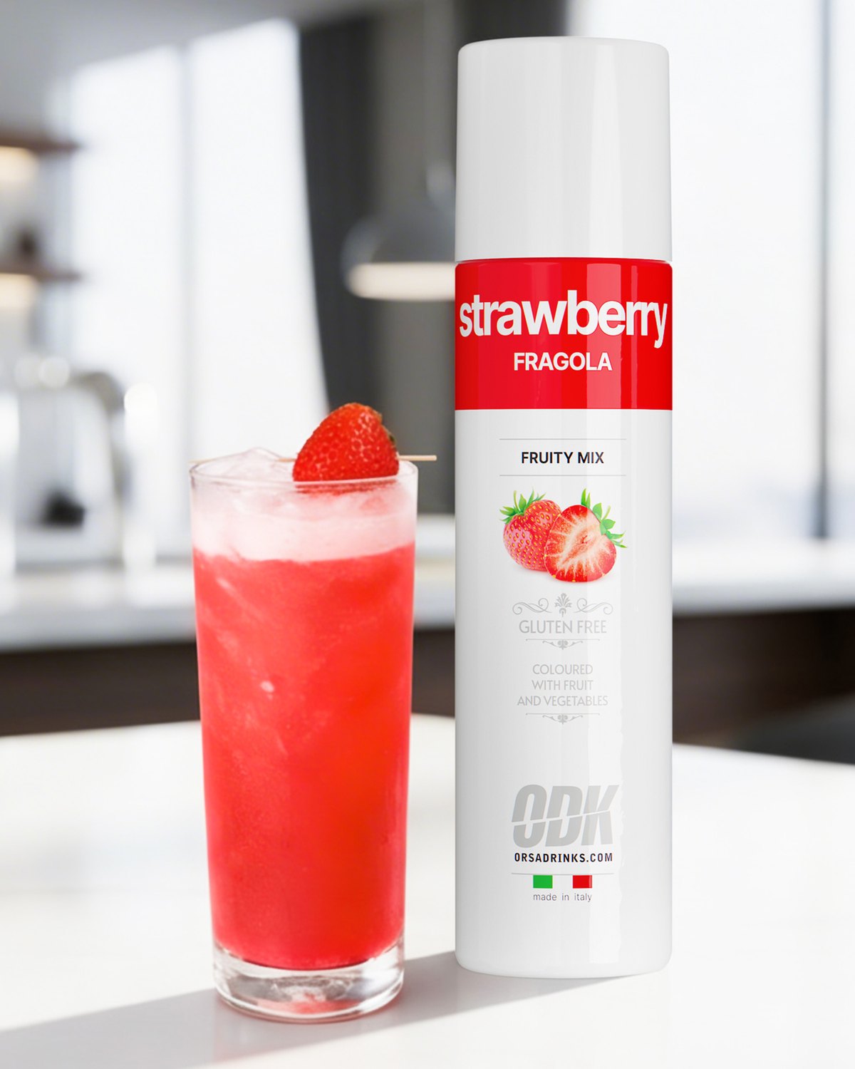 Strawberry Delight — nealko jahodový drink s perlivou vodou