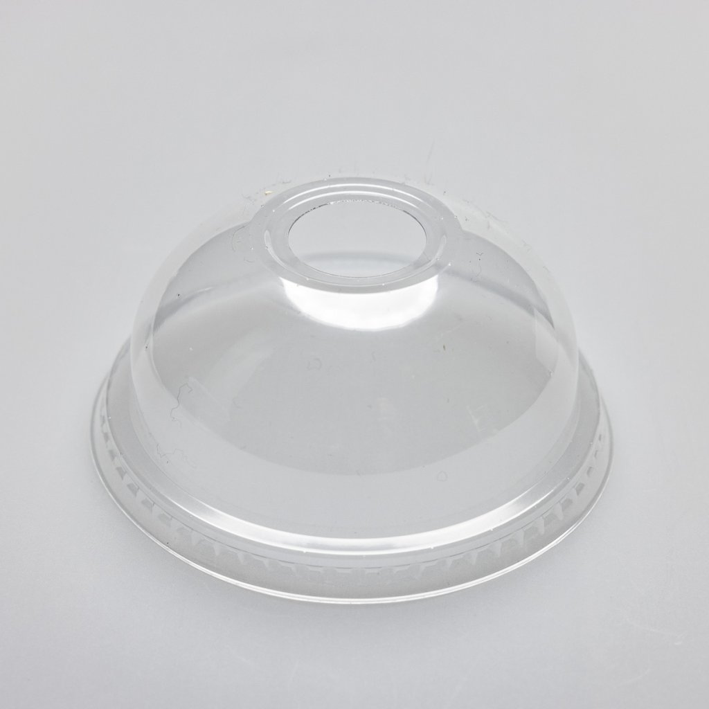 Víčko na kelímek transparentní vypouklé s otvorem, d-78mm, PET