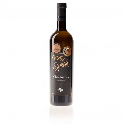Víno Sýkora - Chardonnay 2015, pozdní sběr, polosladké, 0,75 l