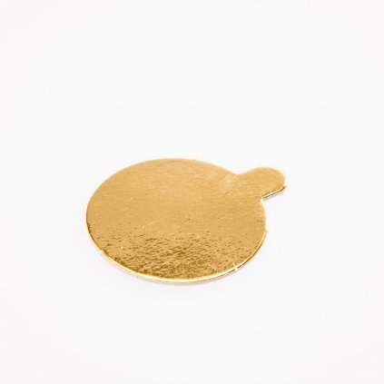 Tácek pod zákusek 100 mm kulatý, zlatý