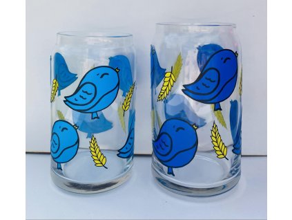 Sklenička - Blue Bird