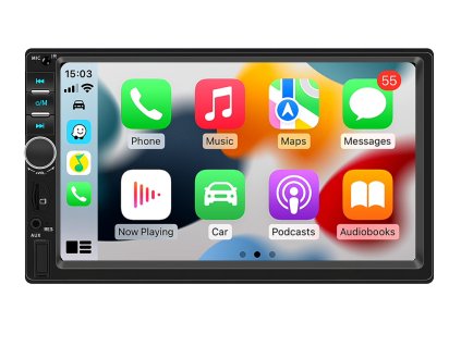 2032 2 rev1 2din autoradio a7518b carplay bluetooth handsfree a dotykovou obrazovkou evtech cz