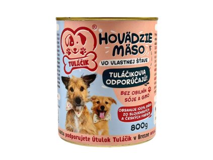 Hovädzie - 100 % mäsová konzerva Tuláčik 800 g