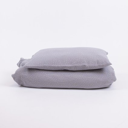 muselinove povleceni pro miminka deti dospele sede s puntiky 2 (2)