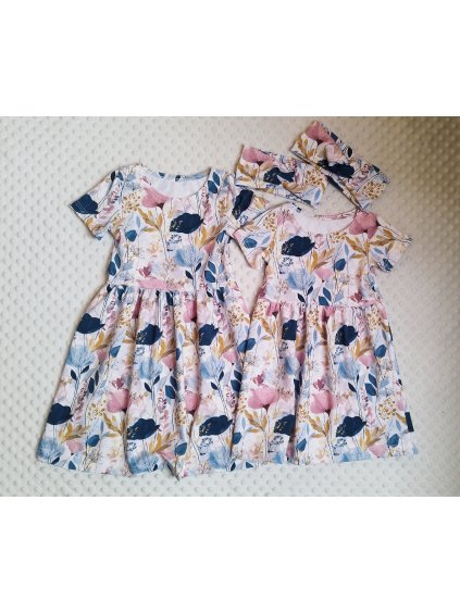 Šaty pre dievčatko pastelové kvety