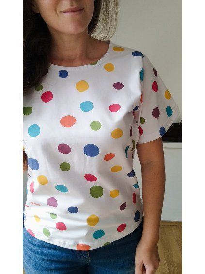Oversize tričko veselé bodky