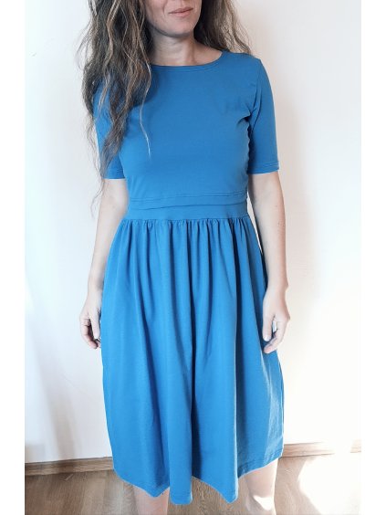 Šaty na dojčenie parížska modrá