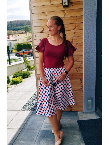 Sukňa retro bodky