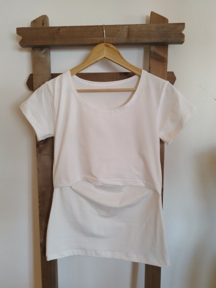 Tričko na dojčenie ecru