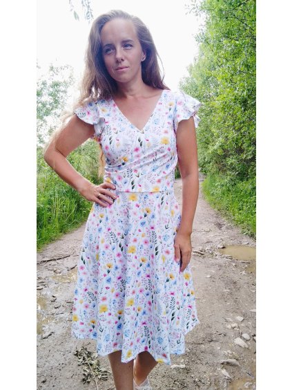 Zavinovacie šaty rozkvitnutá lúka