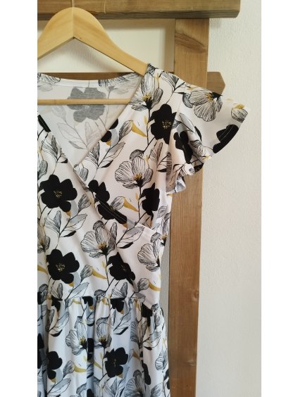 Zavinovacie šaty zlaté listky