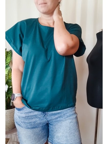 Oversize tričko smaragd
