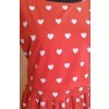 Šaty na dojčenie srdiečka na červenej