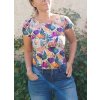 Tričko na dojčenie pestrofarebné kvety