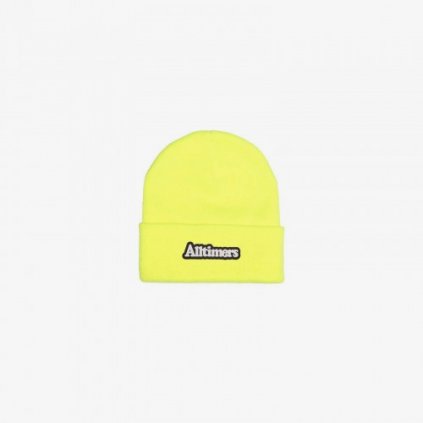 ALLTIMERS BROADWAY RUBBER BEANIE NEON ZELENÁ