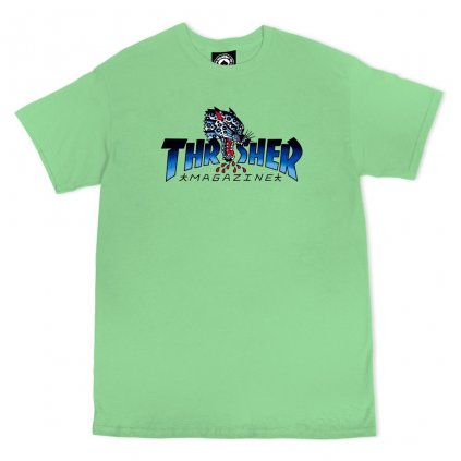 thrasher leopard mag t shirt mint