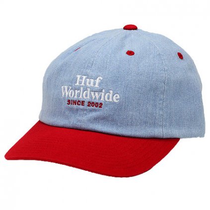 HUF WORLDWIDE DENIM 6 PANEL HAT