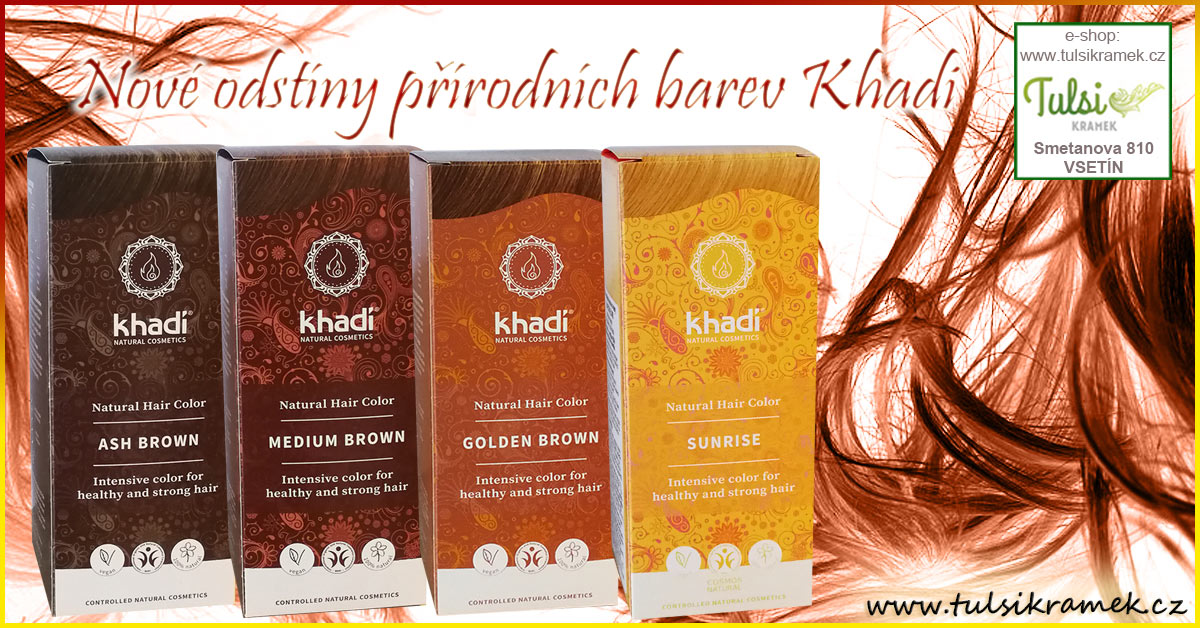 Nové odstíny přírodních barev na vlasy Khadi