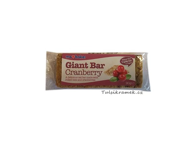 GIANT BAR OBŘÍ OVESNÁ TYČINKA BRUSINKOVÁ 90g