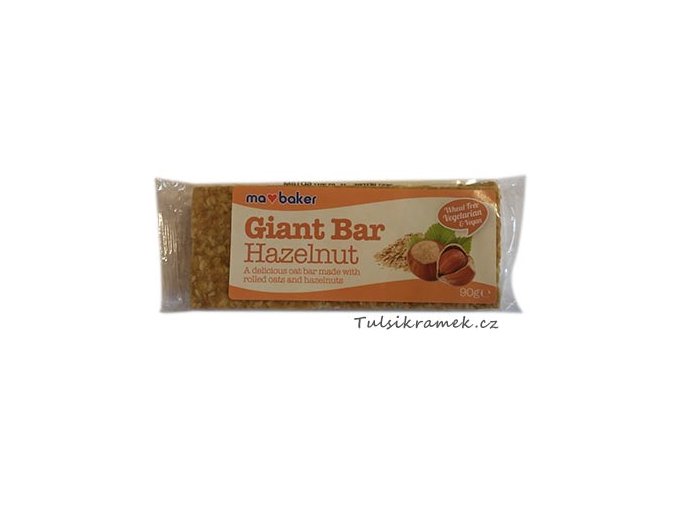 GIANT BAR OBŘÍ OVESNÁ TYČINKA LÍSKOVÝ OŘECH 90g