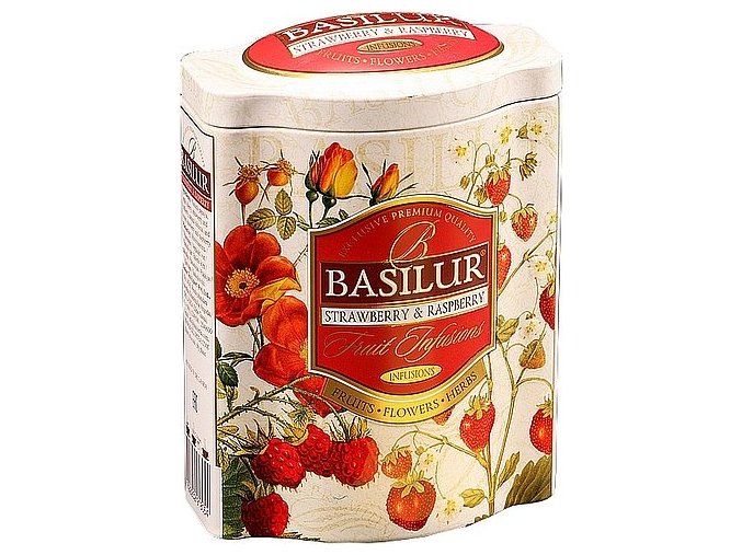 BASILUR OVOCNÝ STRAWBERRY, RASPBERRY PLECH 100g