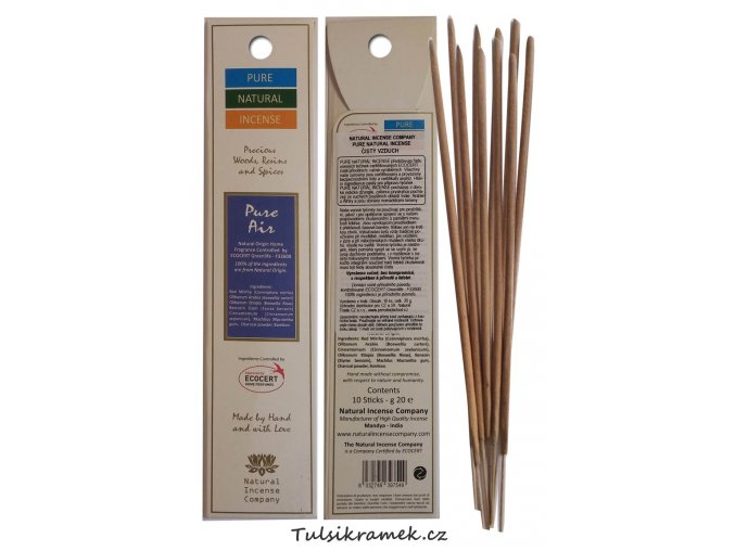 pure natural incense vonne tycinky cisty vzduch