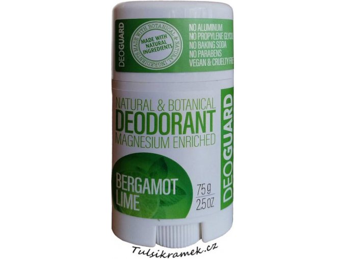 Deoguard tuhy prirodni deodorant bergamot a limetka